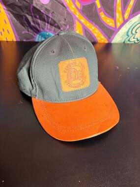 Vintage Eskimo Joe's Stillwater OK Imperial Headwear Strapback Hat with Leather